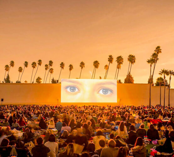 Movie night at Hollywood Forever Cemetery