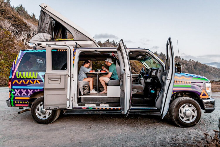 Camping in a Van
